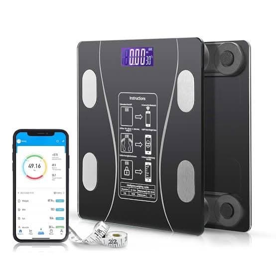 ميزان الجسم الذكي (Smart Scale) عالي الدقة – متابعة الوزن والبيانات الصحية عبر الهاتف (يتحمل حتى 180 كغ)
